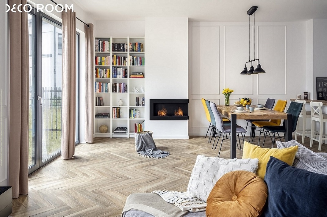 Nowoczesny salon z&nbsp;jadalnią